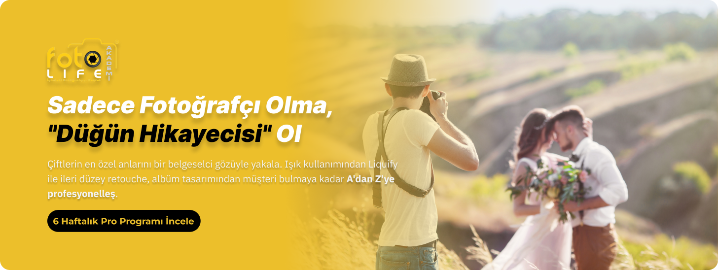 Düğün Fotoğrafçılığı kursunda sonra mesleğe atılmış öğrenci